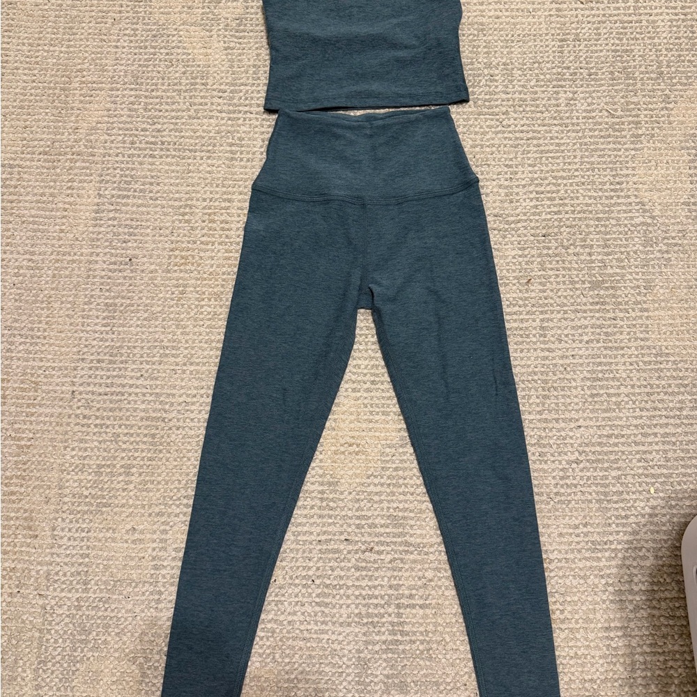 Beyond Yoga Spacedye Teal Matching Set Size XS - Picture 3 of 6